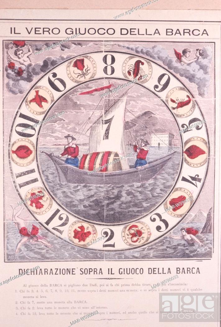 Stock Photo: il vero giuoco della barca, the tru game of the boat.