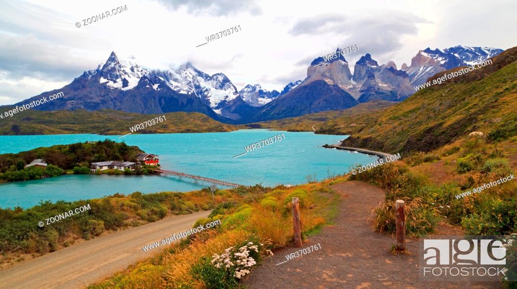 Stock Photo: Torres del Paine Nationalpark in Chile.