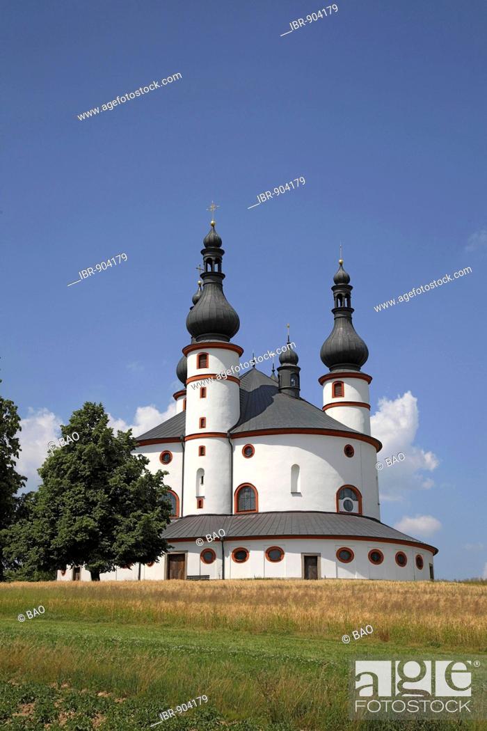 Stock Photo: Dreifaltigkeitskirche Kappl, Church of the Holy Trinity, pilgrim church near Waldsassen, Upper Palatinate, Bavaria, Germany, Europe.
