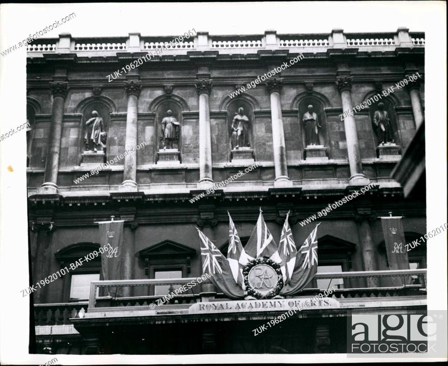 Stock Photo: Jan. 01, 1962 - Photo shows facade of Burlington House, london. (Credit Image: © Keystone Press Agency/Keystone USA via ZUMAPRESS.com).