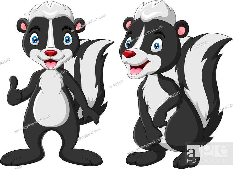 Vector illustration of Cartoon funny skunk thumb up, Stock Vector, Vector  And Low Budget Royalty Free Image. Pic. ESY-056047905 | agefotostock