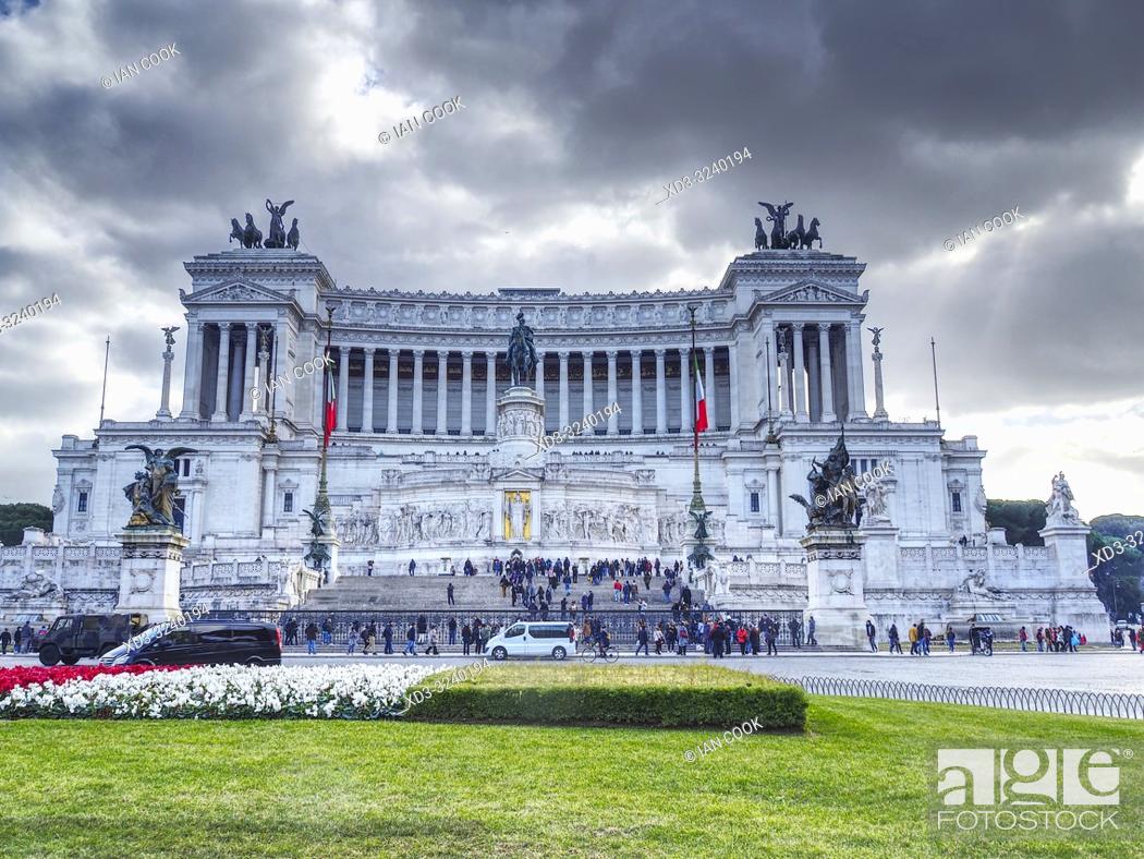 Stock Photo: Vittorio Emanuele II Monument, Rome, Italy.