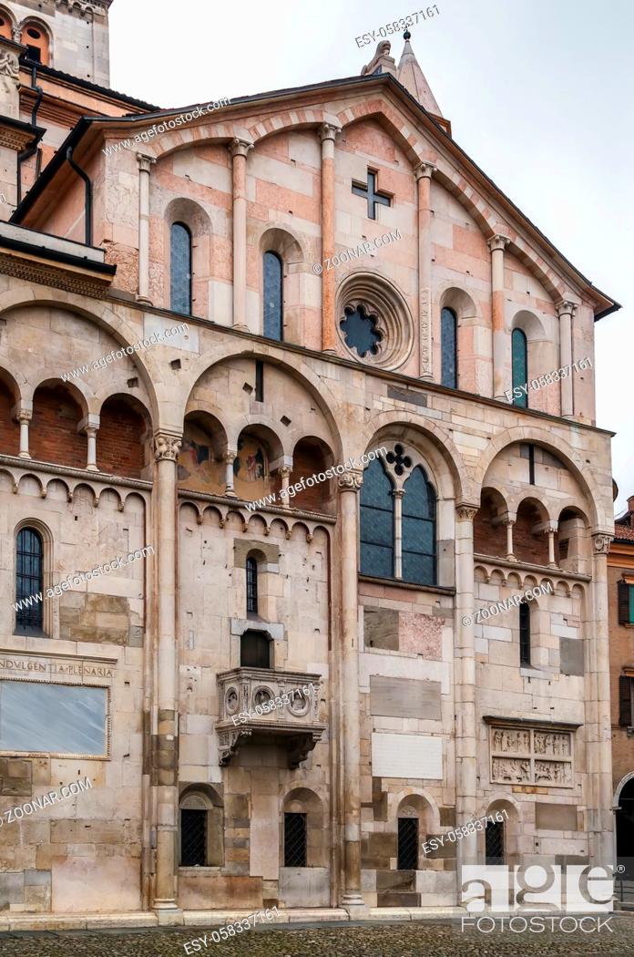 Stock Photo: Modena Cathedral is a Roman Catholic Romanesque church in Modena, Italy. Consecrated in 1184, it is an important Romanesque building in Europe and a World.