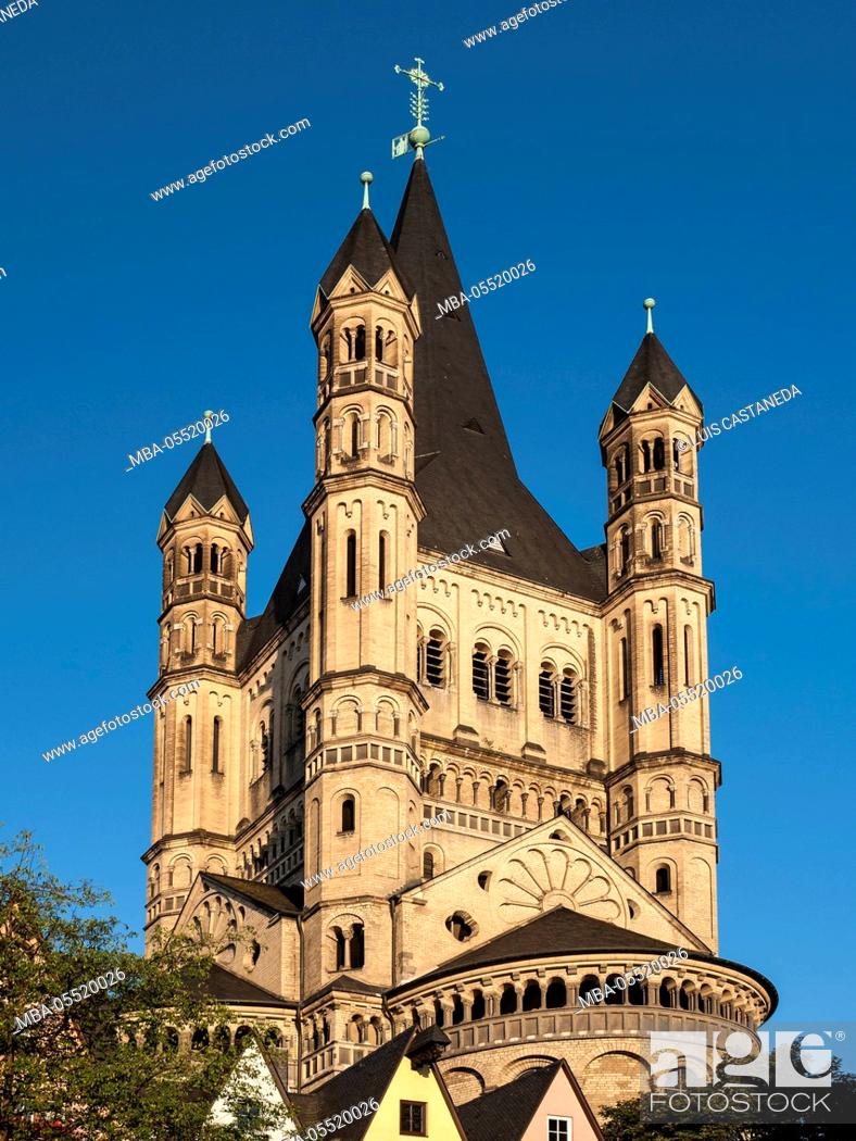 Great St. Martin Romanesque Church, Cologne, Germany, Stock Photo, Picture And Rights Managed Image. Pic. Mba-05520026 | Agefotostock