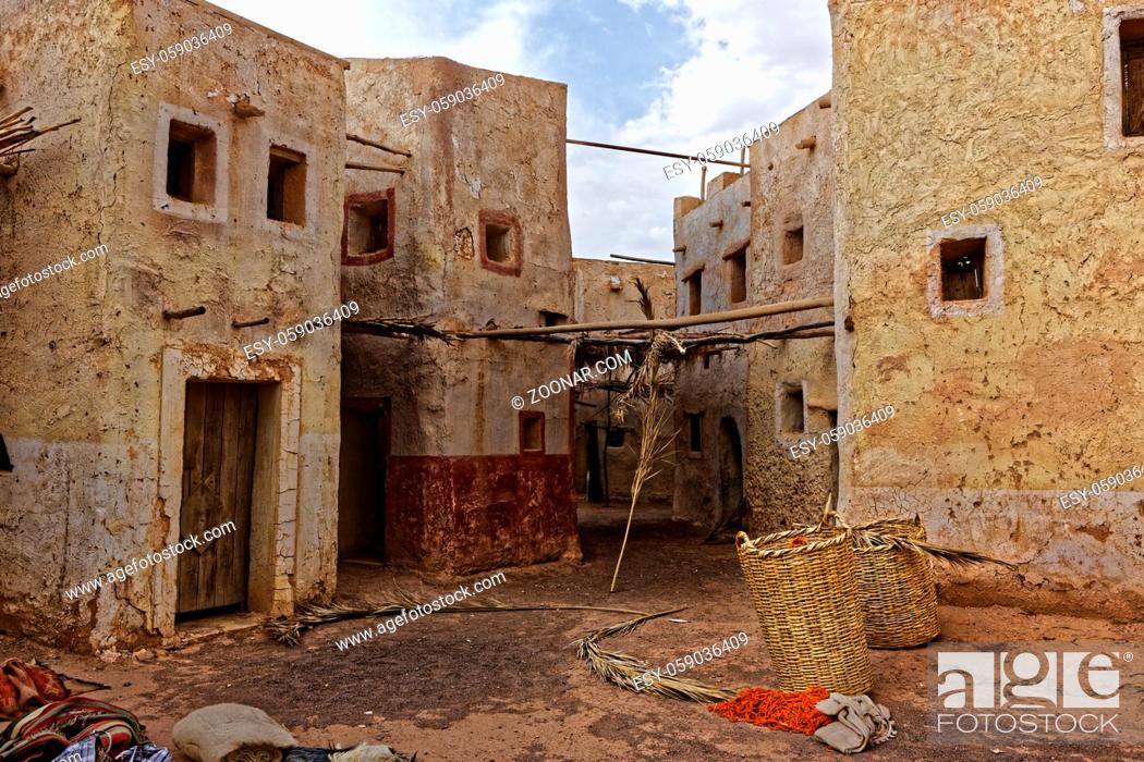Stock Photo: Abandoned and deserted city in Ouarzazate, Morocco. The area also is being used as film studios.