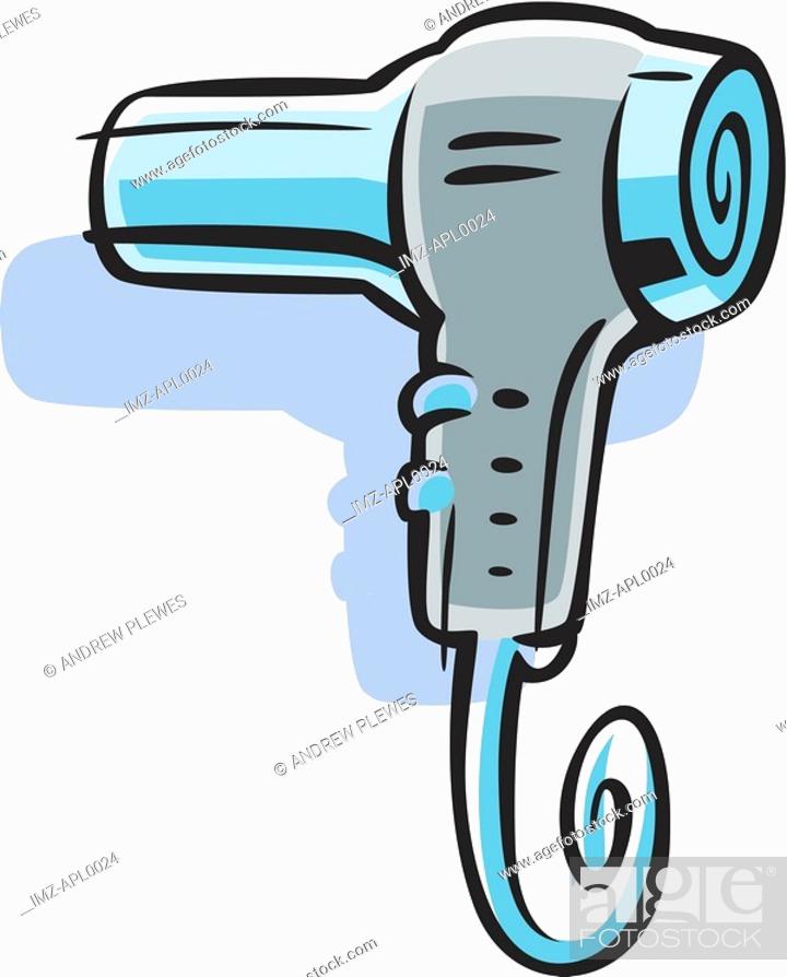 Cartoon drawing of a blow dryer, Stock Photo, Picture And Royalty Free  Image. Pic. IMZ-APL0024 | agefotostock