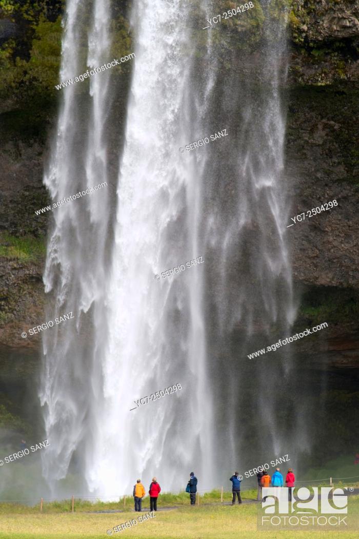 Stock Photo: Seljalandsfoss waterfall.