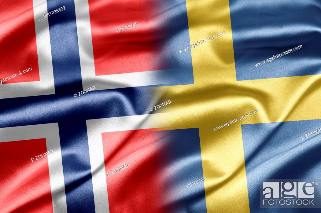 Stock Photo: Norway and Sweden.