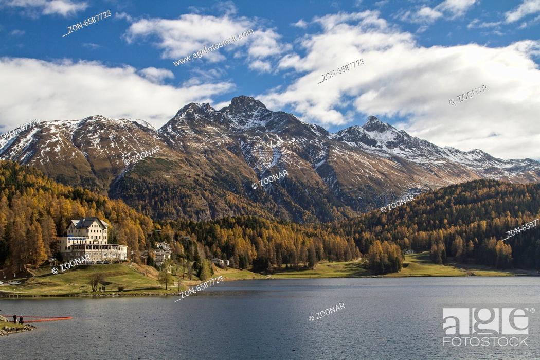 Stock Photo: St. Moritz lake.