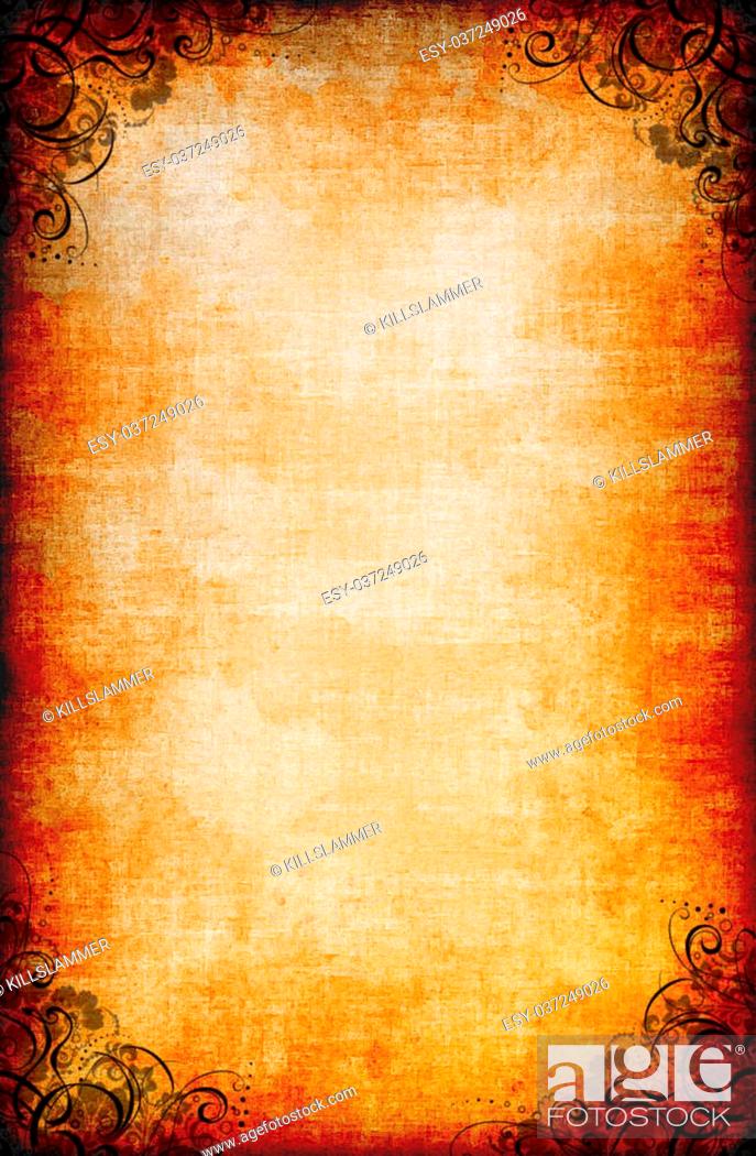 Background of old parchment paper texture with a design, Stock Photo,  Picture And Low Budget Royalty Free Image. Pic. ESY-037249026 | agefotostock