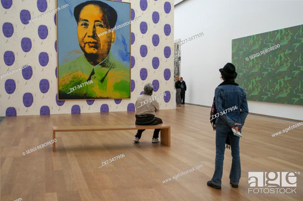Stock Photo: Andy Warhol artwork, Mao Tse Tung in the Moabit, Hamburger Bahnhof Museum former 19th century train station, it became a museum for contemporary art in 1996.