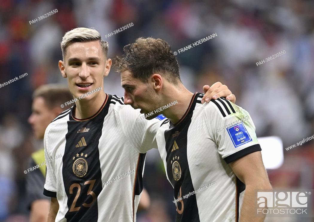 Stock Photo: final jubilation GER, left to right Nico SCHLOTTERBECK (GER), Leon GORETZKA (GER). Spain (ESP) - Germany (GER), group phase group E, 2nd matchday.