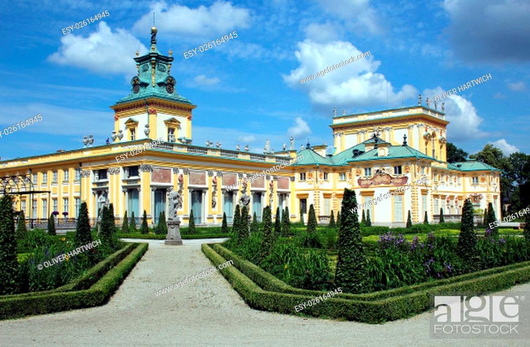 Stock Photo: wilanow palace in warsaw, poland.