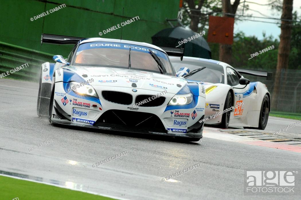 Stock Photo: Imola, Italy May 17, 2013: BMW Z4 of Ecurie Ecosse Team, driven by O. MILLROY / A. SMITH / J. TWYMAN, in action during the European Le Mans Series - 3 Hours -.