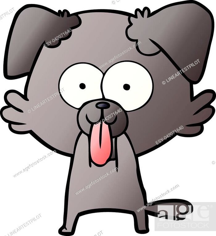 cartoon dog with tongue sticking out, Stock Vector, Vector And Low Budget  Royalty Free Image. Pic. ESY-042071640 | agefotostock