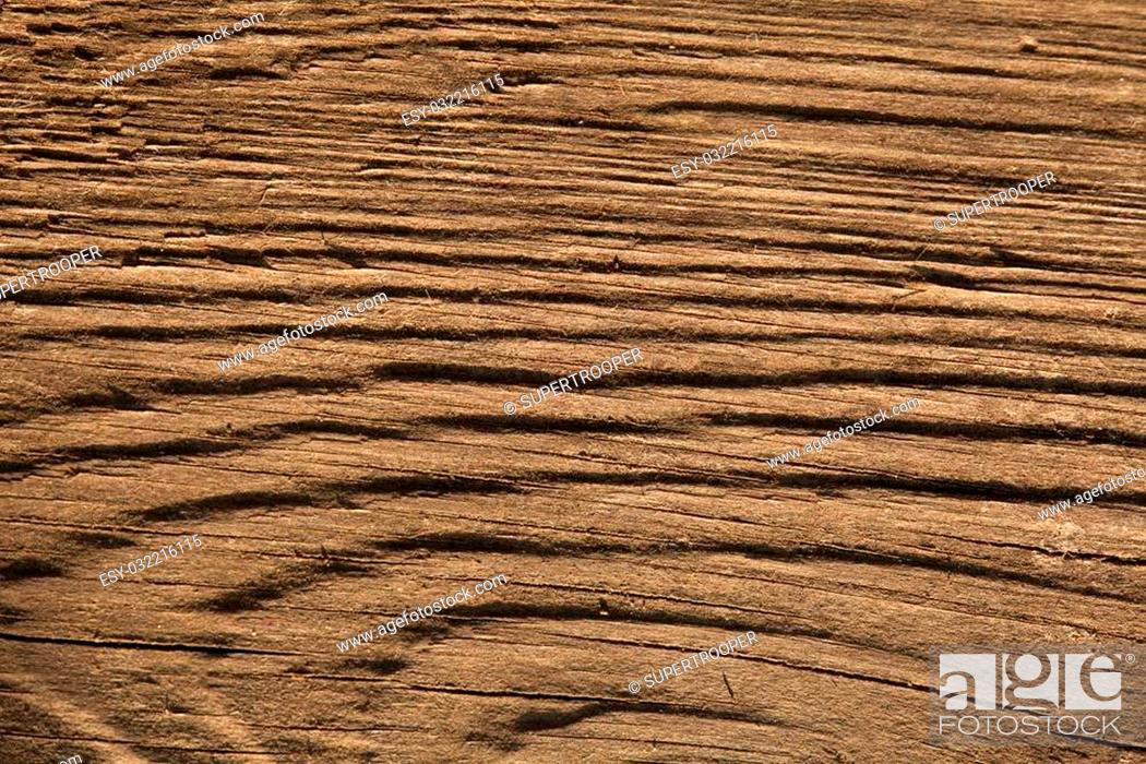 Stock Photo: Close up texture of wood. Tarred veining.