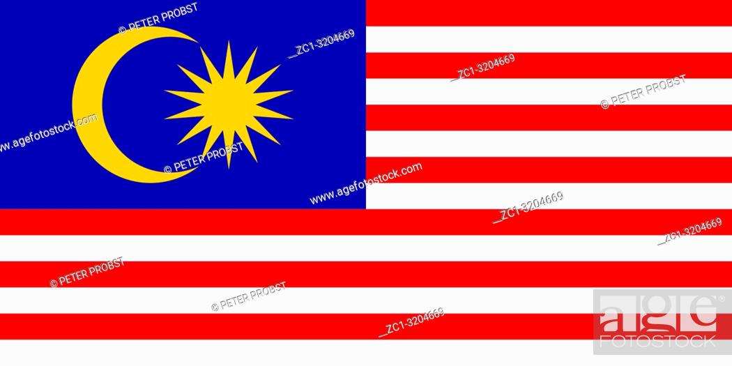 Stock Photo: National flag of Malaysia.