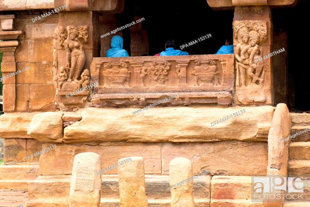 Stock Photo: Ladkhan temple built in 7th century ; Aihole ; Karnataka ; India.