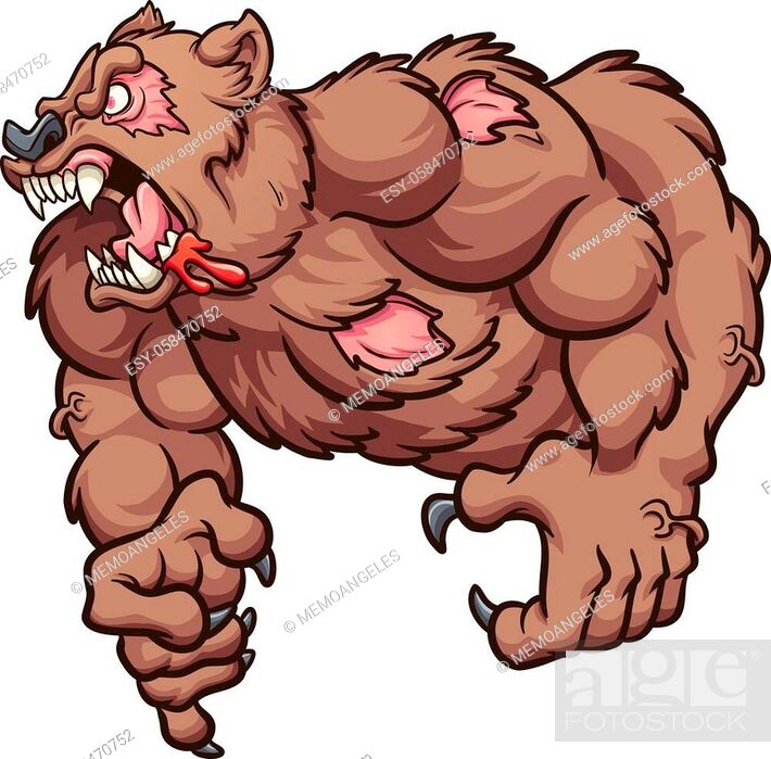 Angry zombie bear roaring cartoon. Vector clip art illustration with simple  gradients, Stock Vector, Vector And Low Budget Royalty Free Image. Pic.  ESY-058470752 | agefotostock