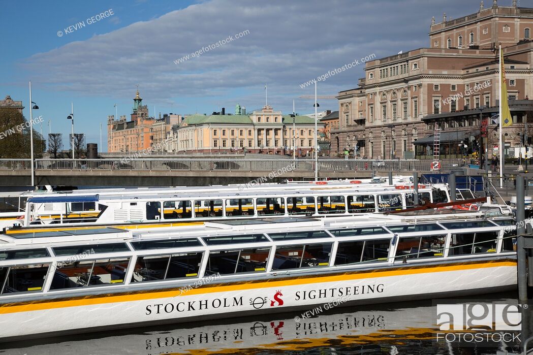 Stock Photo: Tourist Sightseeing Boat, Stockholm; Sweden.