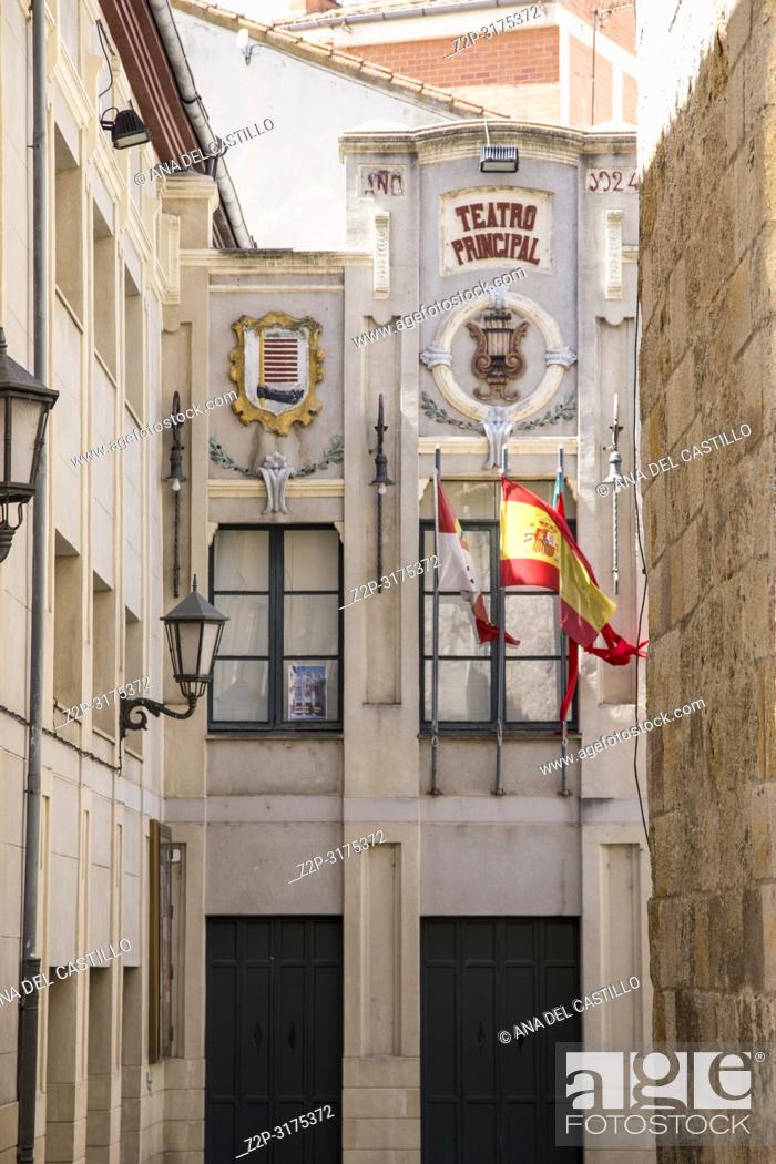 Stock Photo: Zamora monumental town in Castile Leon on June 3, 2018 Spain. Teatro principal.