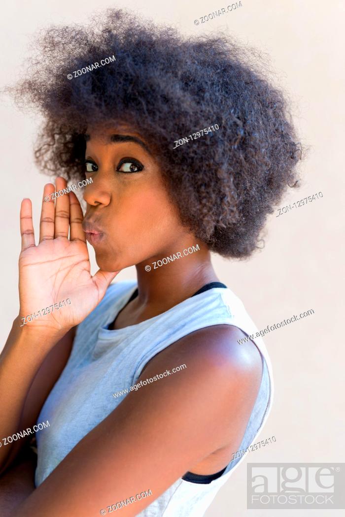 Beautiful afro american women doing funny poses, Stock Photo, Picture And  Rights Managed Image. Pic. ZON-12975410 | agefotostock