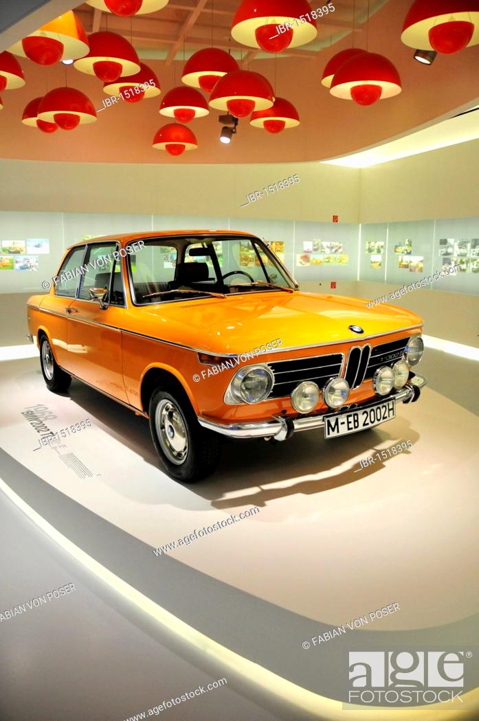 Stock Photo: BMW 2002 TI from 1968, BMW Museum, Munich, Bavaria, Germany, Europe.