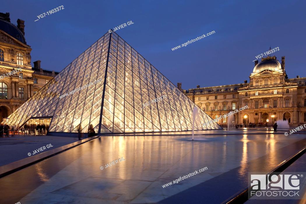 Stock Photo: Louvre museum, Paris, Ile de France, France.
