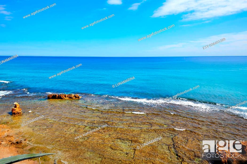 Stock Photo: Denia Las rotas beach near Sant Antonio cape of alicante spain.