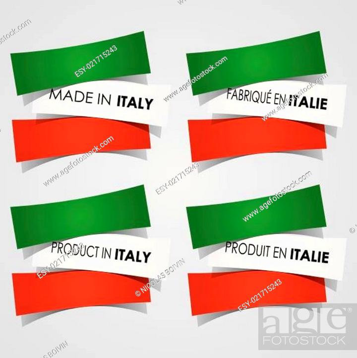 Stock Vector: Made in Italy.