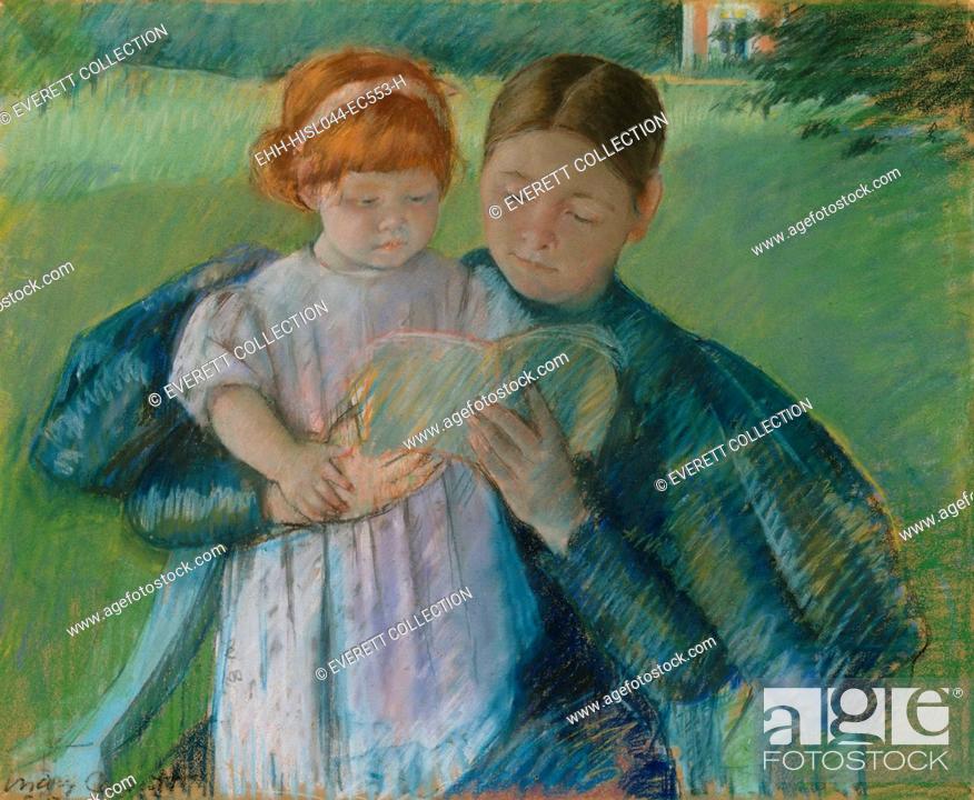 Nurse Reading to a Little Girl, by Mary Cassatt, 1895, Impressionist pastel  painting, on paper, Stock Photo, Picture And Rights Managed Image. Pic.  EHH-HISL044-EC553-H | agefotostock
