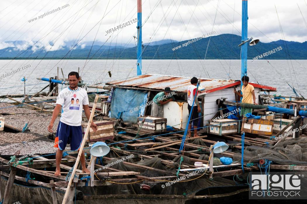Stock Photo: Fishing Platform called Bagan, Cenderawasih Bay, West Papua, Indonesia.