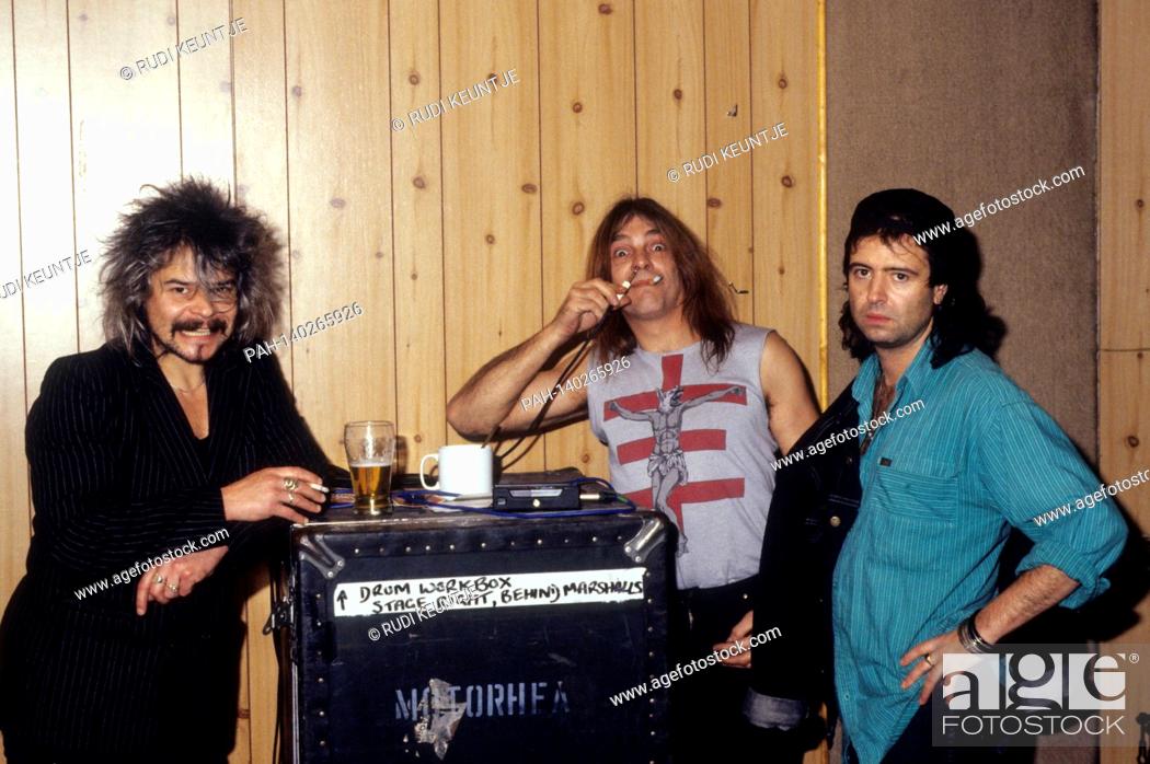 Phil 'Philthy Animal' Taylor, Michael 'Wurzel' Burston and Phil 'Wizzo'  Campbell of Motorhead during..., Stock Photo, Picture And Rights Managed  Image. Pic. PAH-140265926 | agefotostock
