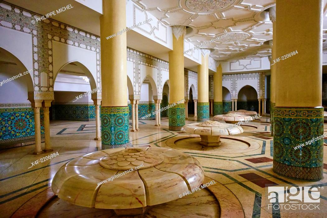Stock Photo: Morocco, Casablanca, Hassan II mosque.
