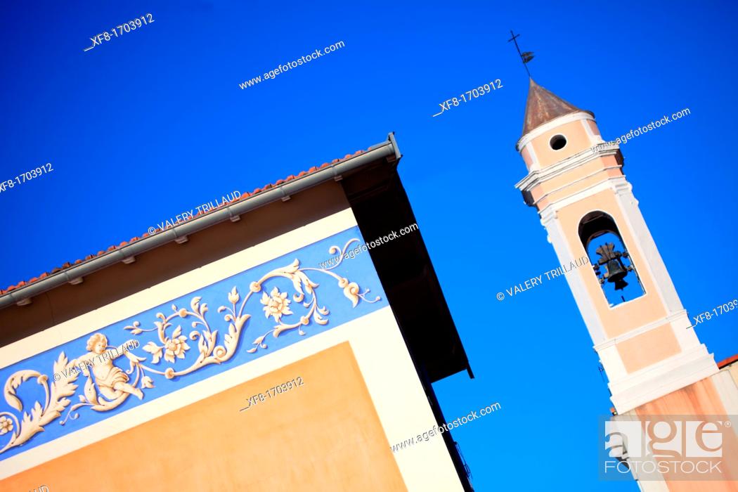 Stock Photo: The village of Blausasc, Alpes-Maritimes, French riviera, Provence-Alpes-Côte d'Azur, France.
