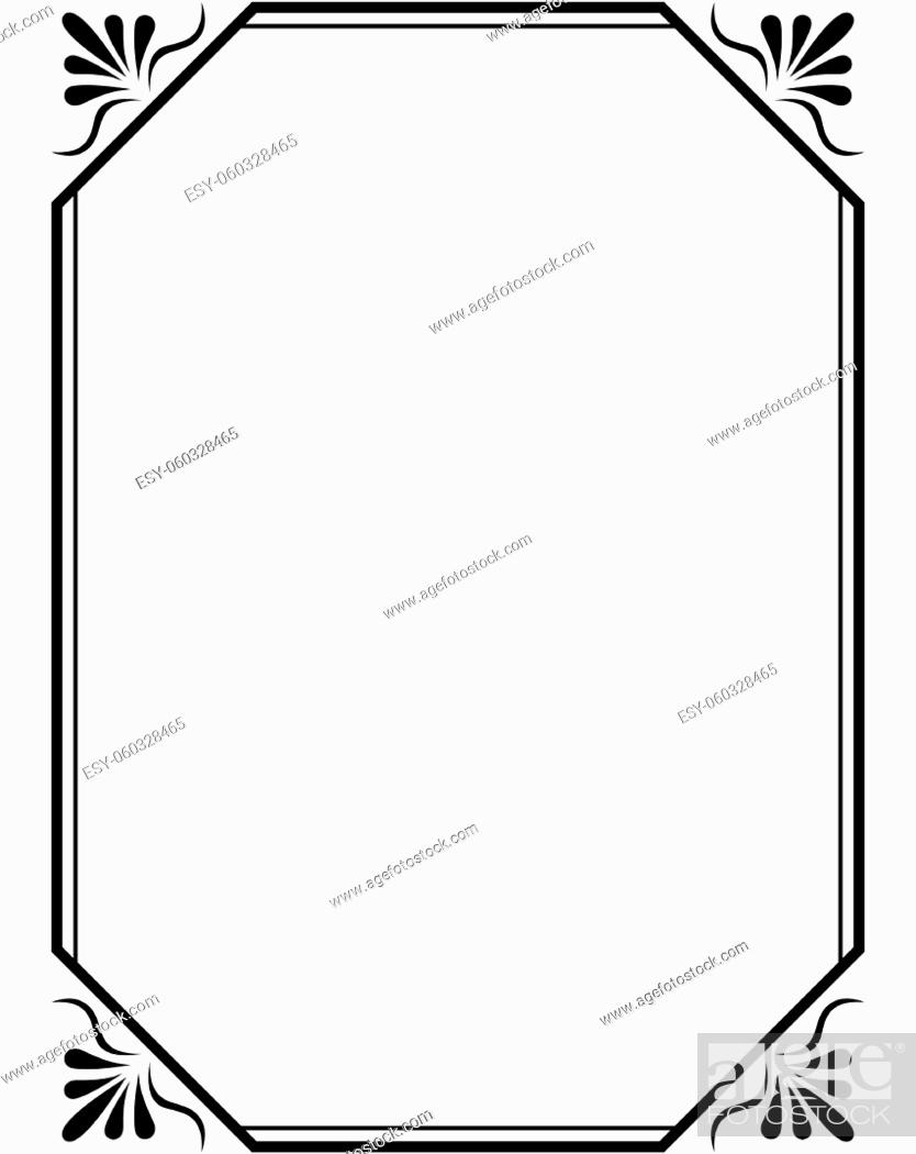 Border for letter, photo or background, certificate, mail and post, Stock  Vector, Vector And Low Budget Royalty Free Image. Pic. ESY-060328465 |  agefotostock