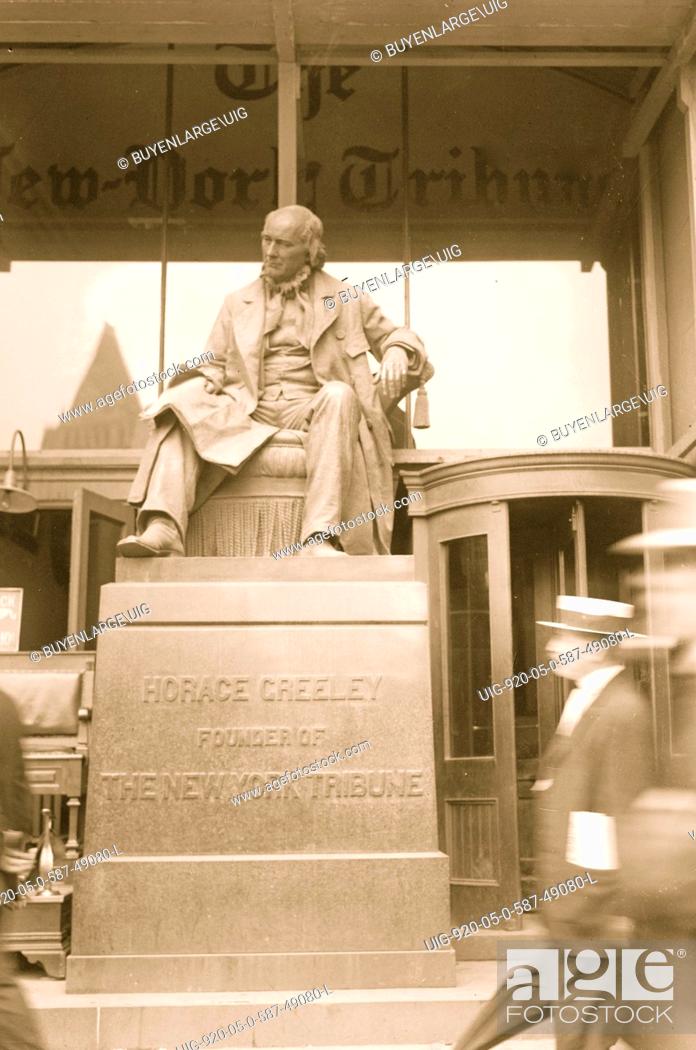 Stock Photo: Horace Greely Statue nown.