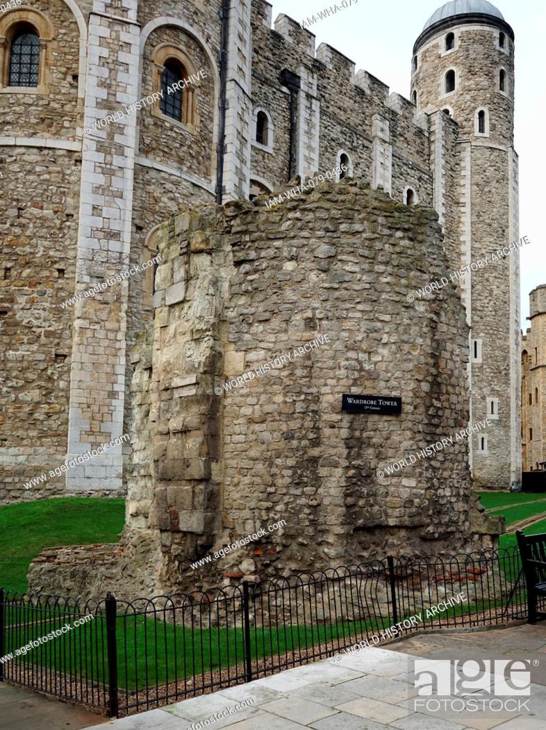 Stock Photo: Views around the Tower of London, a historic castle located on the north bank of the River Thames in central London. Completed in the 14th Century.