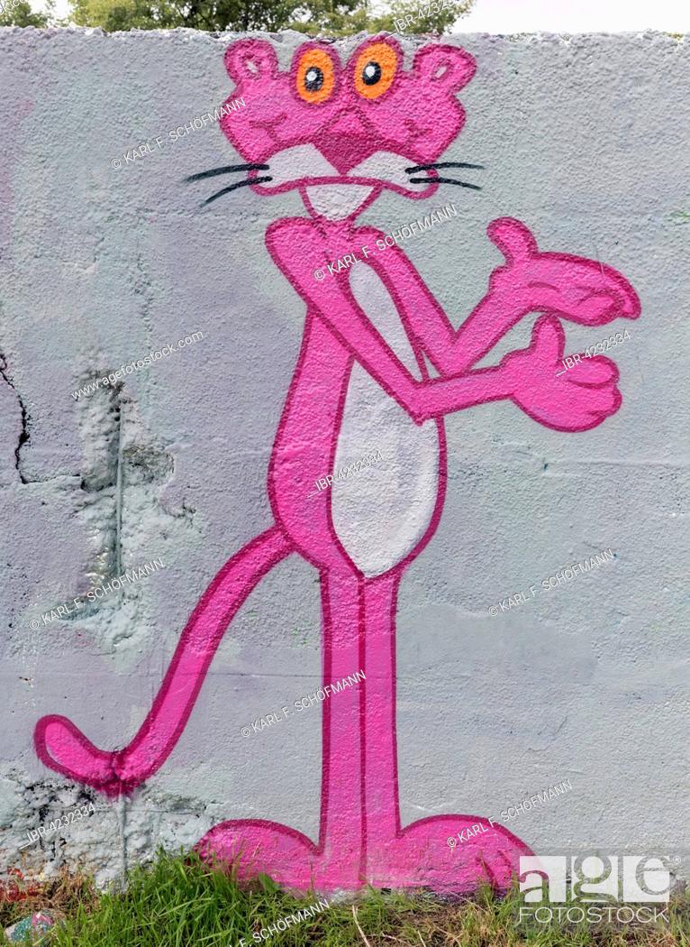 The Pink Panther, cartoon character, graffiti, street art,  Duisburg-Meiderich, Ruhr district, Stock Photo, Picture And Rights Managed  Image. Pic. IBR-4232334 | agefotostock
