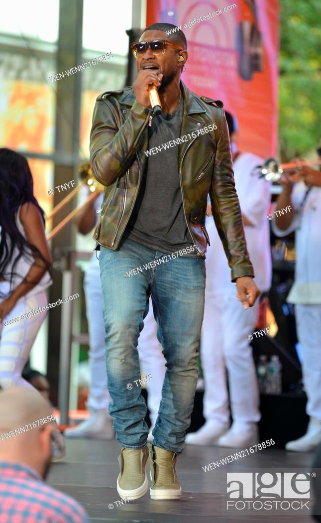Stock Photo: Usher performs live in concert on NBC's 'Today' show as part of their Toyota Summer Concert Series Where: New York City, New York.