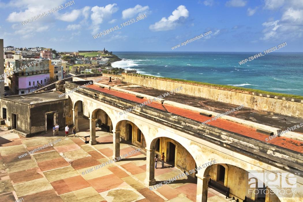 Stock Photo: El Castillo de San Cristobal, the largest fortification built by the Spanish in the New World. Completed in 1771 and declared a World Heritage site in 1983.