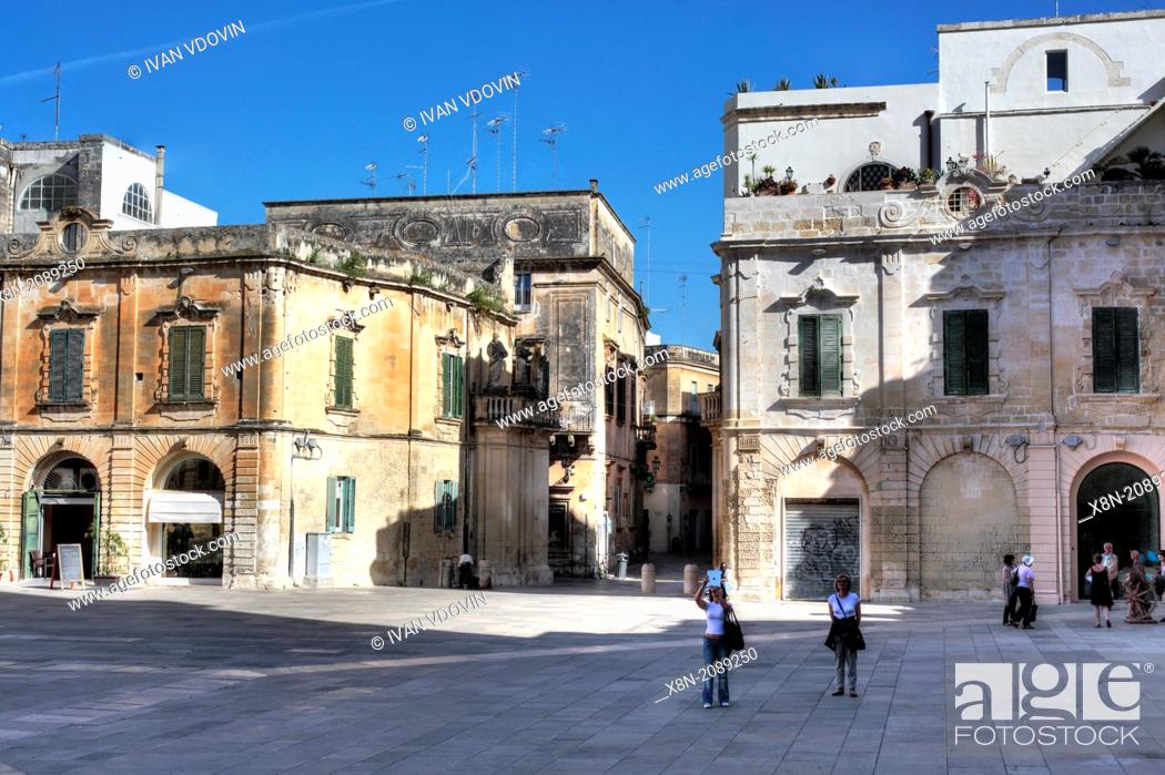 Stock Photo: Cathedral square, Lecce, Apulia, Italy.