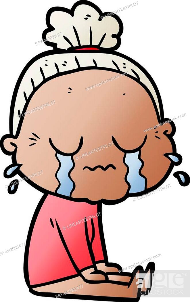 cartoon crying old lady, Stock Vector, Vector And Low Budget Royalty Free  Image. Pic. ESY-042083477 | agefotostock