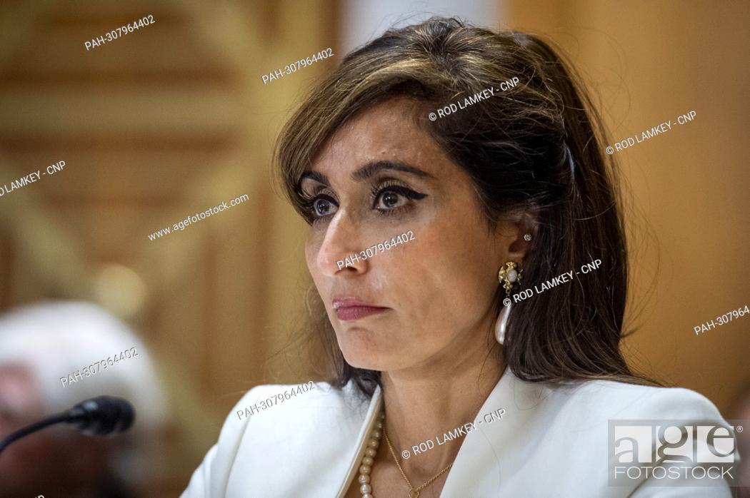 Stock Photo: Shefali Razdan Duggal appears before a Senate Committee on Foreign Relations hearing for her nomination to be Ambassador to the Kingdom of the Netherlands.