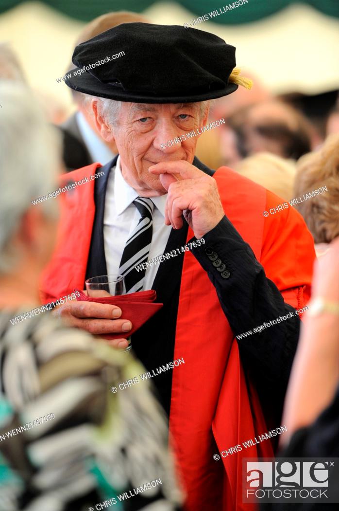 Stock Photo: Sir Ian McKellen receives an honorary degree from Cambridge University Featuring: Ian McKellen Where: Cambridge, United Kingdom When: 18 Jun 2014 Credit: Chris.