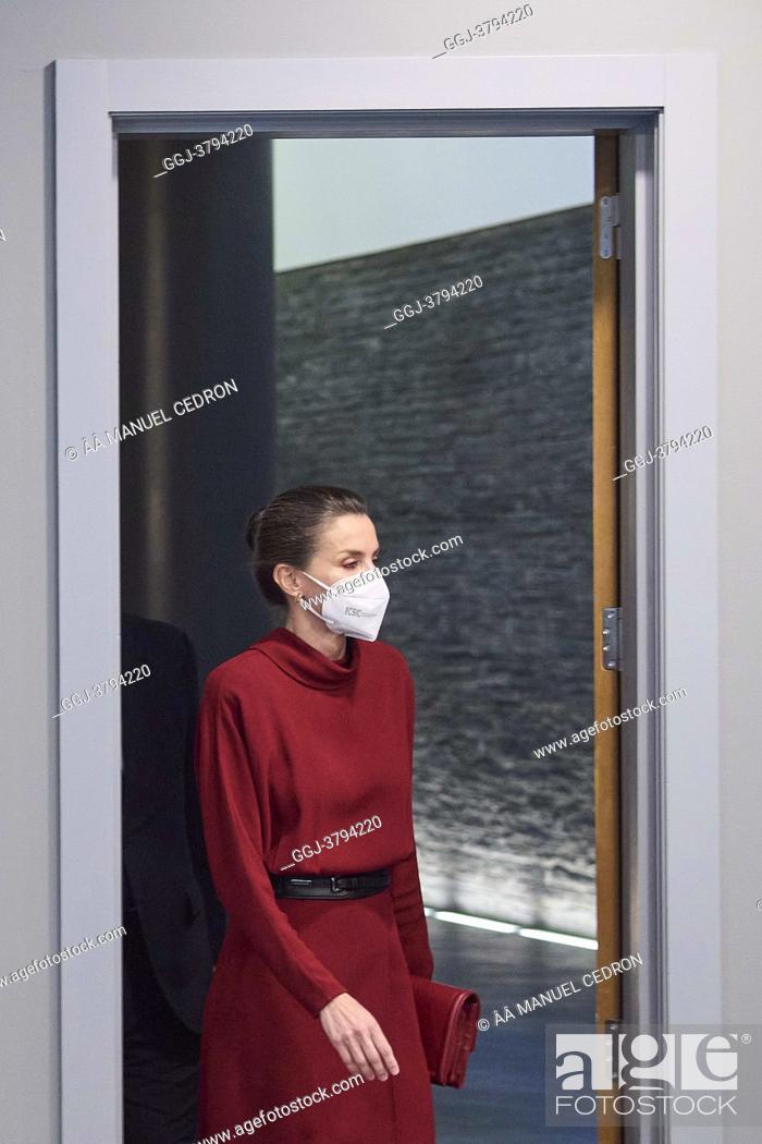 Stock Photo: Queen Letizia of Spain attends meeting about the inclusion model for students with disabilities in the three educational models in Andorra during 2 day State.