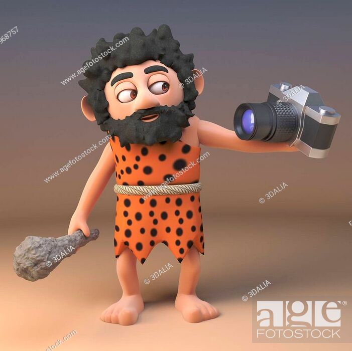 Funny 3d caveman cartoon character taking a selfie and holding a club, 3d  illustration render, Stock Photo, Picture And Low Budget Royalty Free  Image. Pic. ESY-056968757 | agefotostock