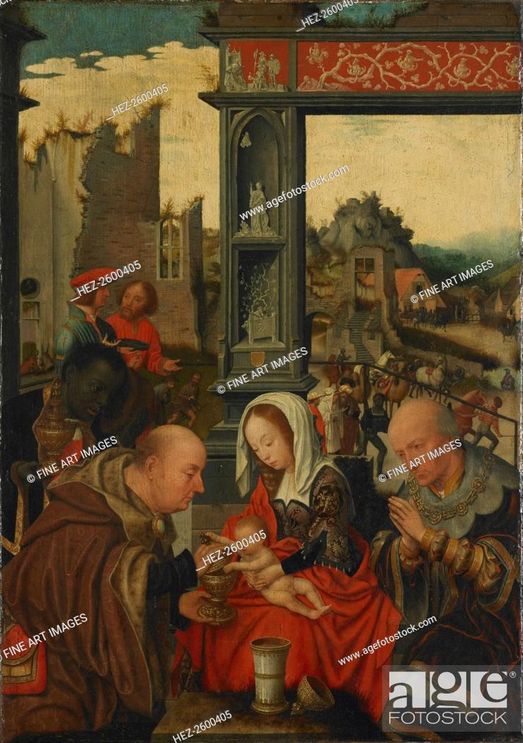 Stock Photo: The Adoration of the Kings, 1525. Found in the collection of the Museum Boijmans Van Beuningen, Rotterdam.