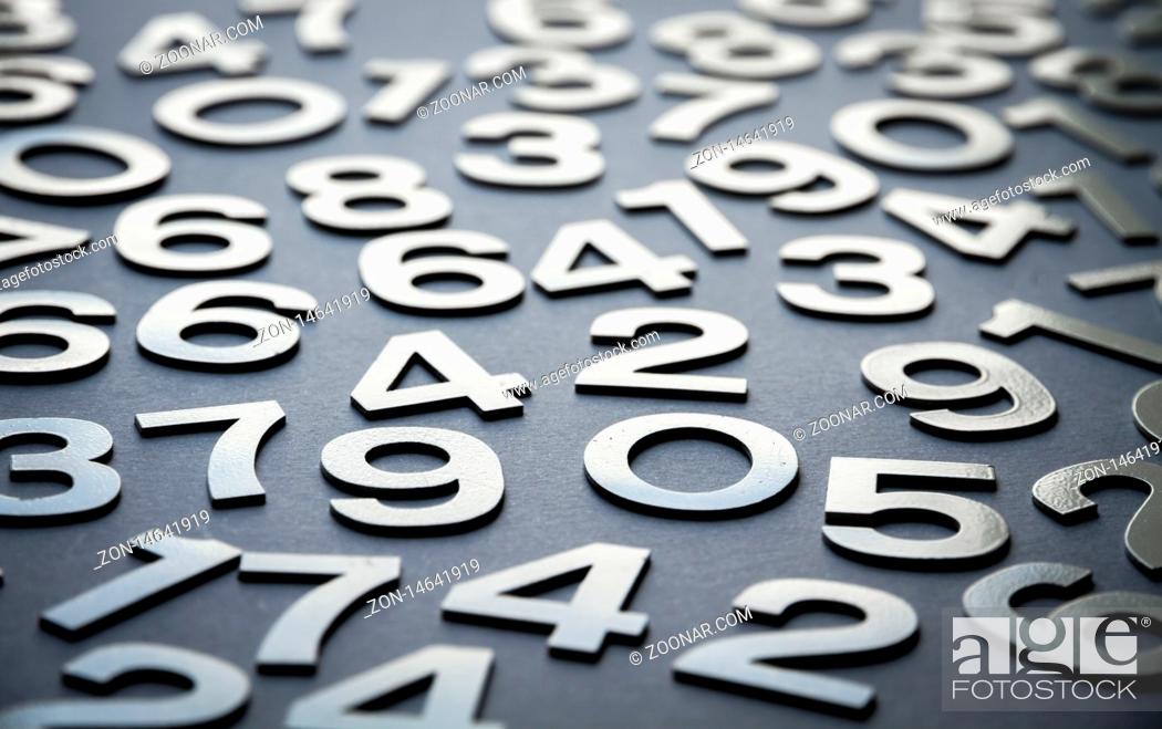 Stock Photo: Mathematics background made with solid numbers - Closeup view.