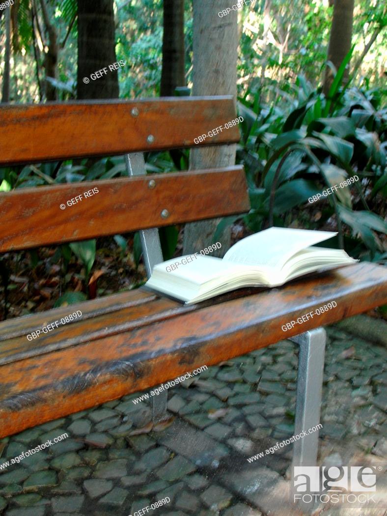 Stock Photo: Book, Trianon park, São Paulo, Brazil.